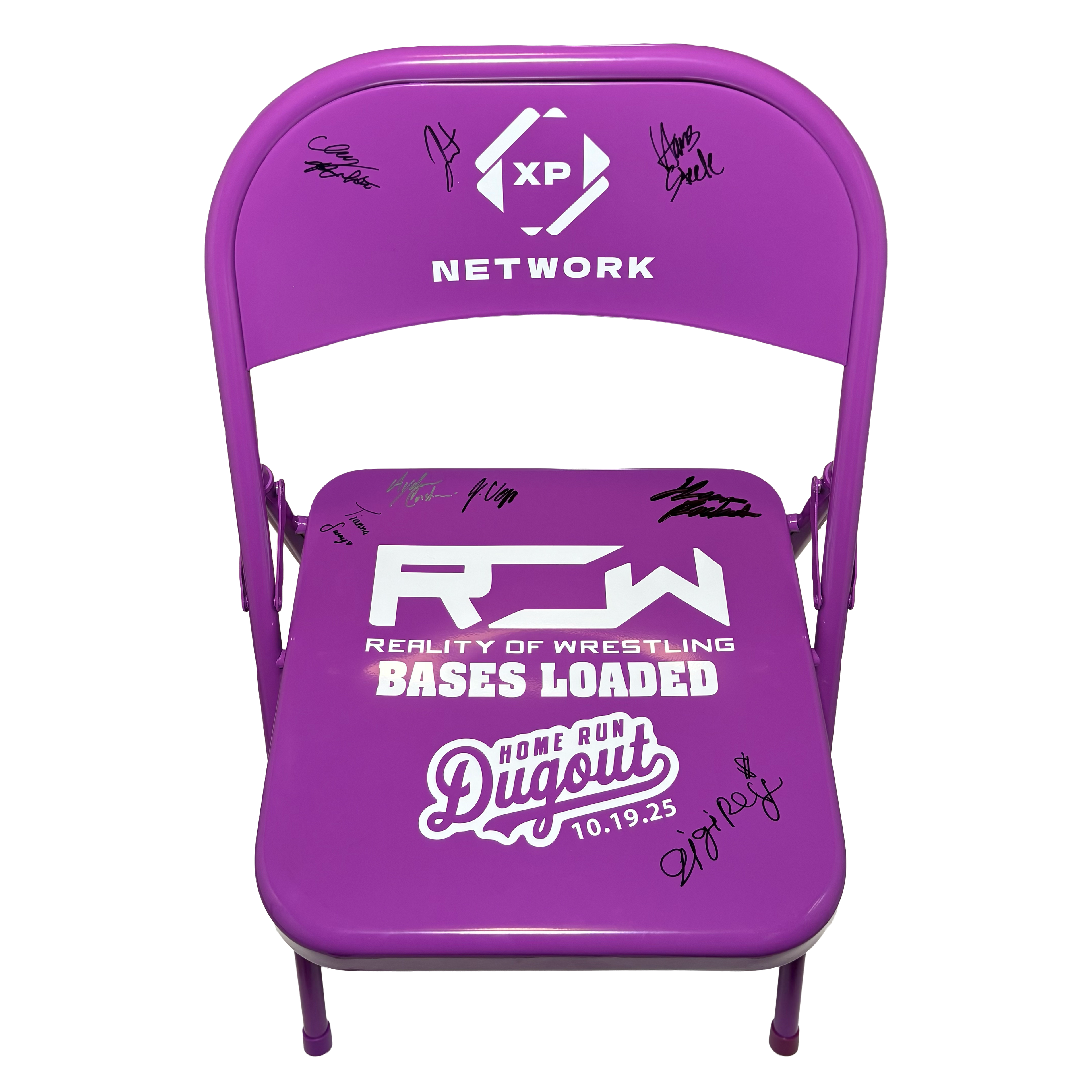 Autographed ROW Bases Loaded x XP Network Event Chair - 1/2
