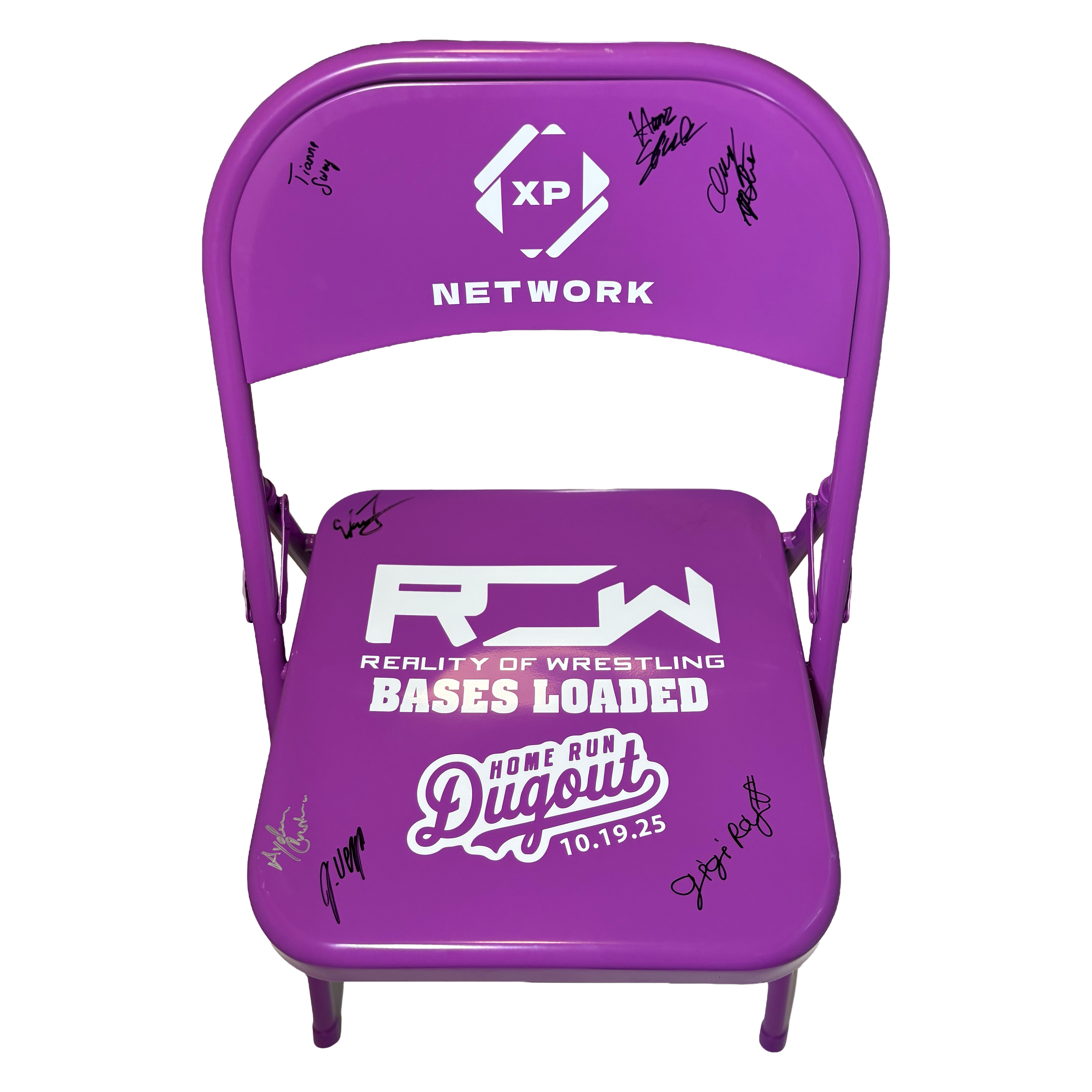 Autographed ROW Bases Loaded x XP Network Event Chair - 2/2