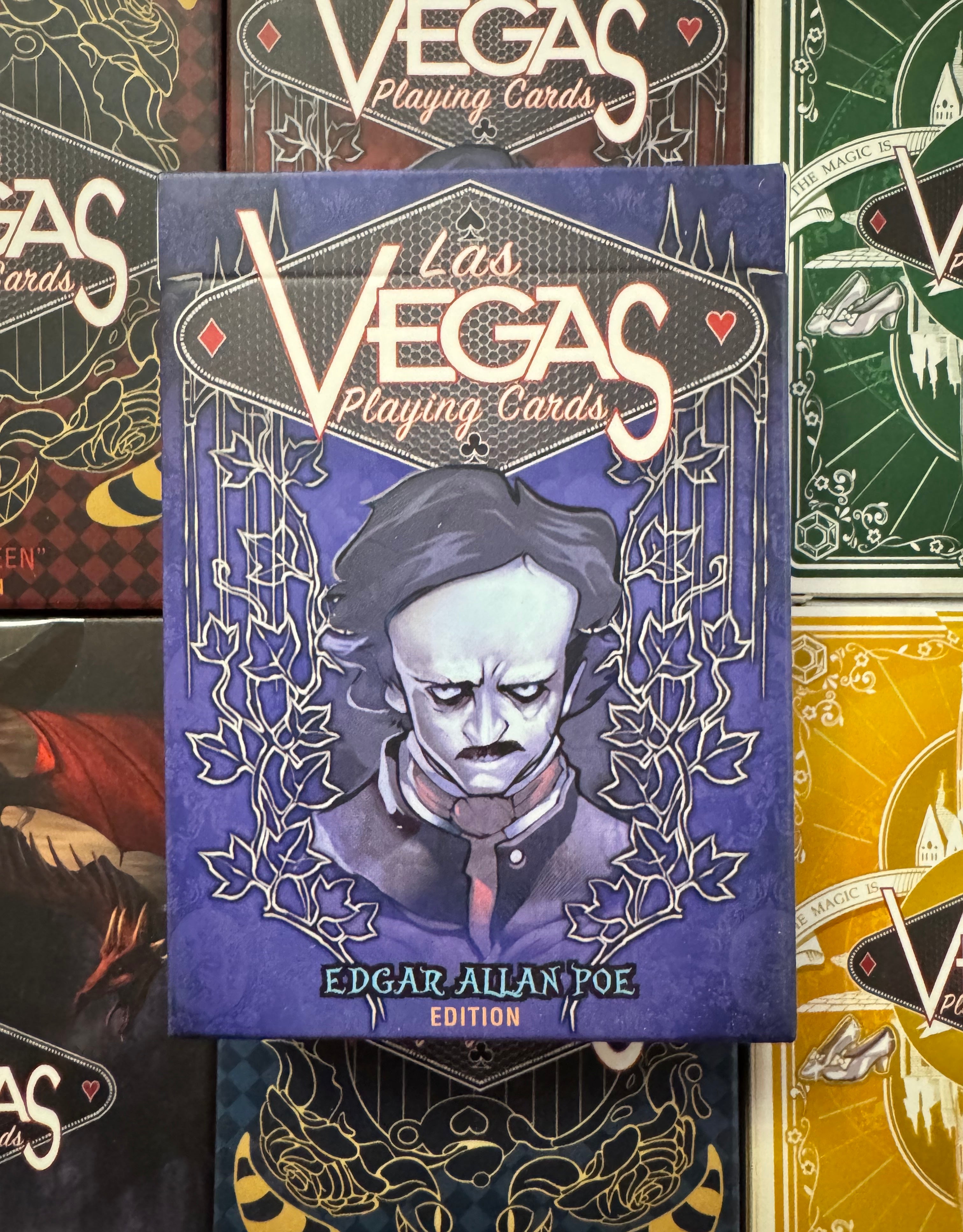 Las Vegas Playing Cards - Edgar Allan Poe - Blue Deck
