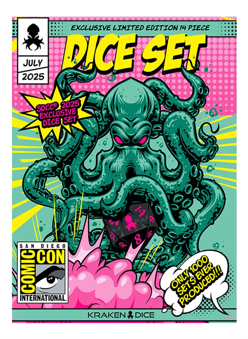 SDCC 2025 Exclusive - Kraken Dice 14 Piece Dice Set