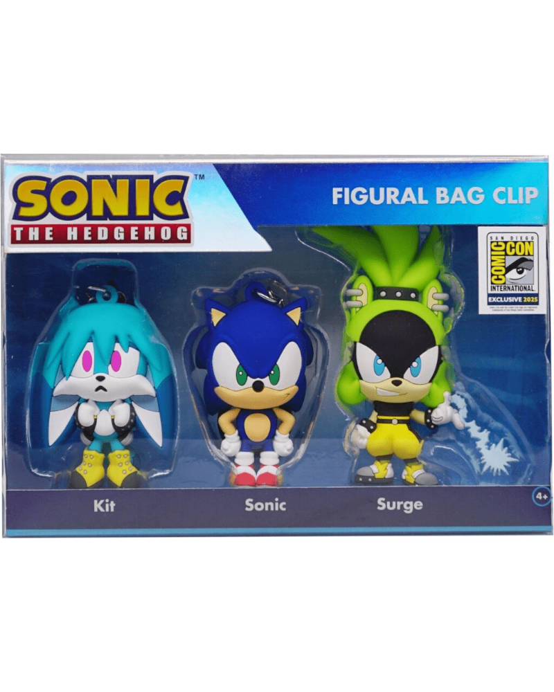 SDCC 2025 Exclusive - Sonic 3D Foam Bag Clip 3PC Set