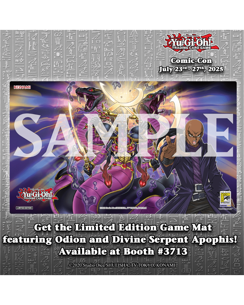 SDCC 2025 Exclusive - Konami Yu-Gi-Oh Odion & Divine Serpent Apophis Playmat